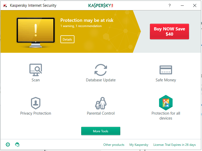 Kaspersky antivirus interface Kaspersky antivirus interface