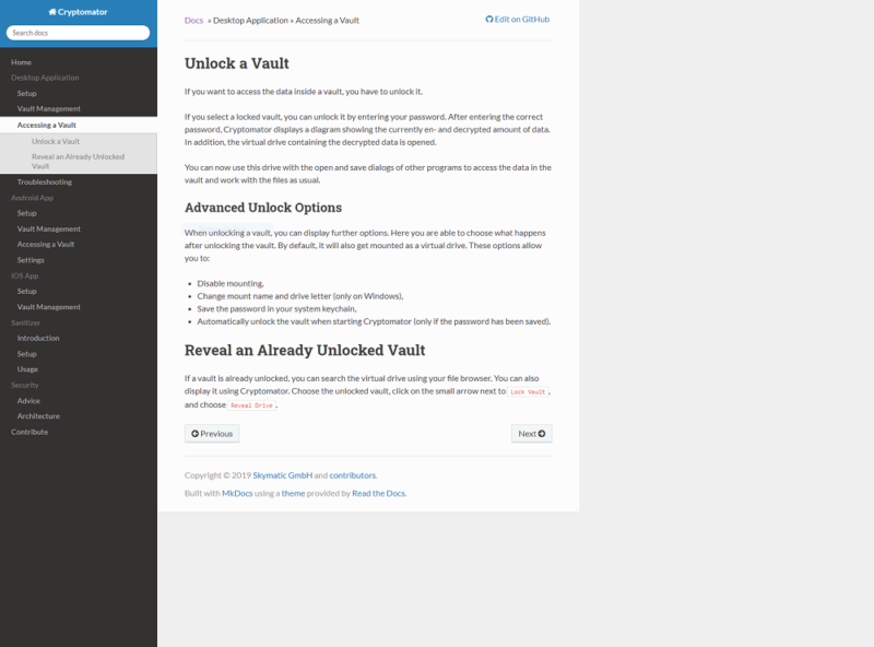 cryptomator-documentation cryptomator-review-documentation