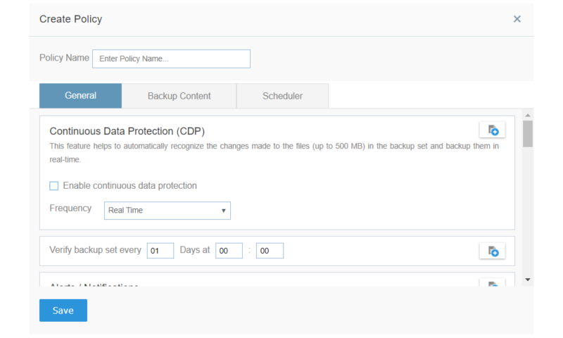 IDrivePolicySettings IDrive-Policy-Settings