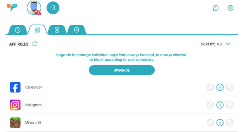 OurPact-Rules-Dashboard OurPact rules dashboard