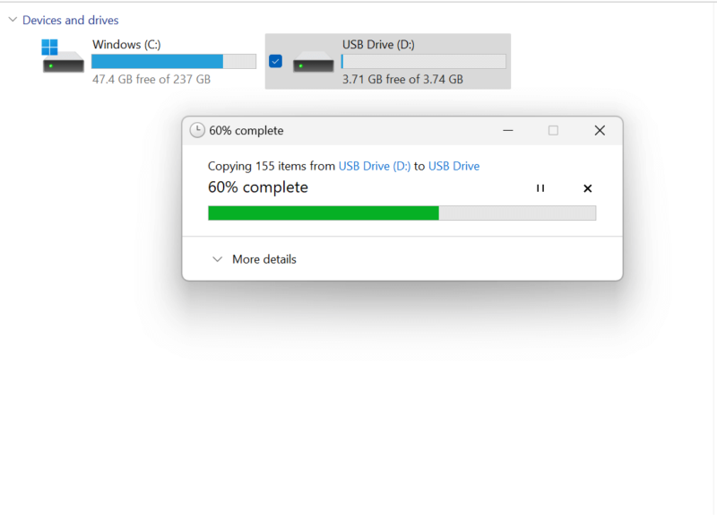copying files from usb